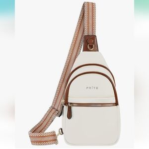 LAST CHANCE PRITE Faux Leather Crossbody Sling Bag/travel Fanny Pack/Chest Purse